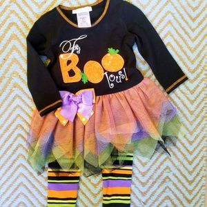Halloween chic boutique outfit with tutu